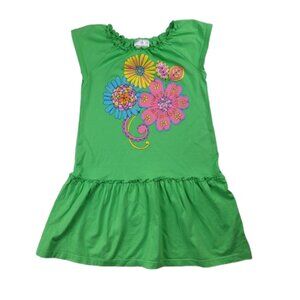 Hanna Andersson Sleeveless Peplum Hem Floral Shirt Size 6